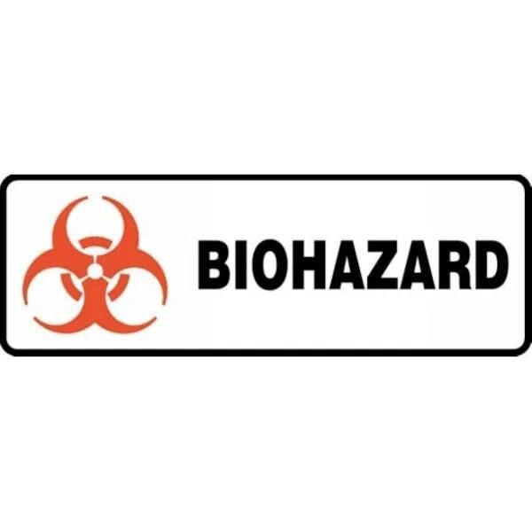 Accuform SAFETY SIGN BIOHAZARD 4 in X 12 in MBHZ511XP MBHZ511XP - main